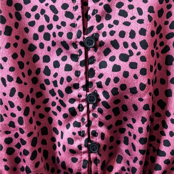 LOFT Pink and Black Midi Dress - Picture 4 of 4